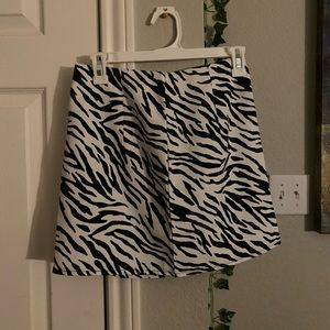 Zebra Print Mini Skirt